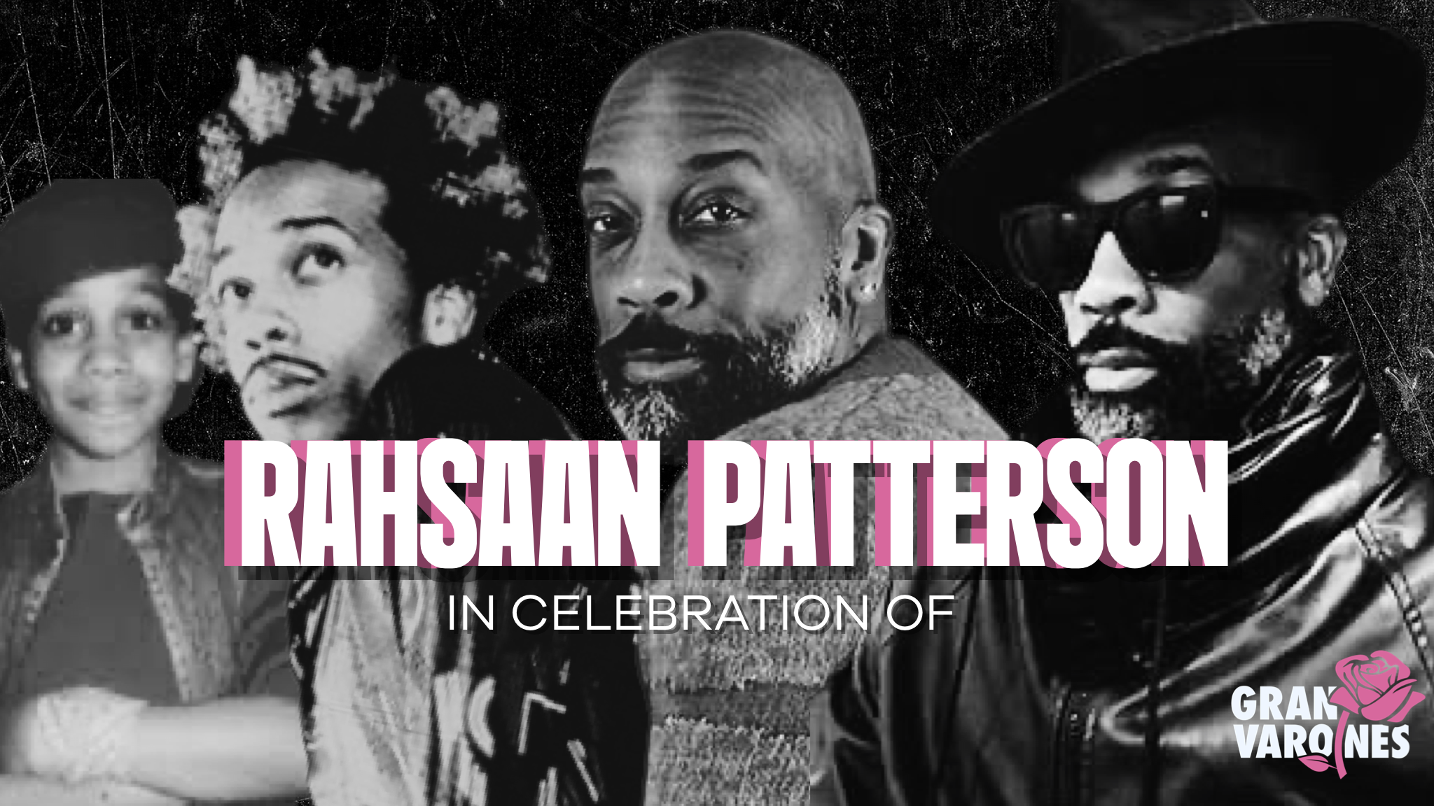 a collage of four pictures of Rahsaan Patterson ranging from 1984 until 2024.